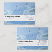 Carte De Visite Bande de texture V2 - Ciel et mouettes (Devant / Derrière)