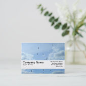 Carte De Visite Bande de texture V2 - Ciel et mouettes (Debout devant)