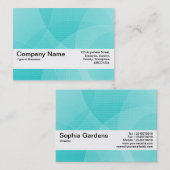 Carte De Visite Bande de texture V2 - Courbes cyanes (Devant / Derrière)