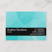 Carte De Visite Bande de texture V2 - Courbes cyanes (Dos)