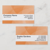Carte De Visite Bande de texture V2 - Courbes orange (Devant / Derrière)