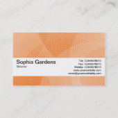 Carte De Visite Bande de texture V2 - Courbes orange (Dos)