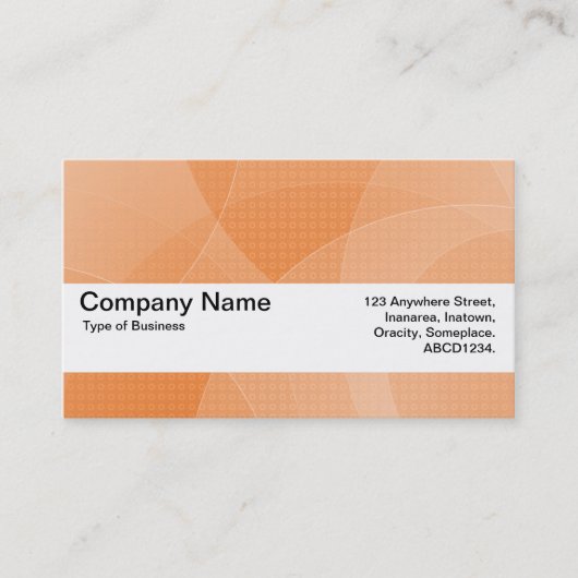 Carte De Visite Bande de texture V2 - Courbes orange (Devant)