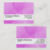 Carte De Visite Bande de texture V2 - Courbes violettes (Devant / Derrière)
