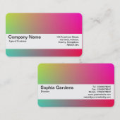 Carte De Visite Bande de texture V2 - Dégradé Y, M, B, R, (Devant / Derrière)