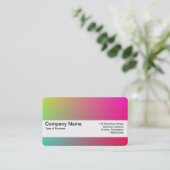Carte De Visite Bande de texture V2 - Dégradé Y, M, B, R, (Debout devant)
