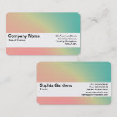 Carte De Visite Bande de texture V2 - Dégradé Y, M, B, R, Dark Bus (Devant / Derrière)