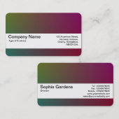 Carte De Visite Bande de texture V2 - Dégradé Y, M, B, R, foncé (Devant / Derrière)