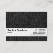 Carte De Visite Bande de texture V2 - Denim noir (Dos)