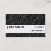 Carte De Visite Bande de texture V2 - Denim noir (Dos)