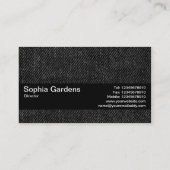 Carte De Visite Bande de texture V2 - Denim noir (Dos)