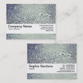 Carte De Visite Bande de texture V2 - Droplets d'eau sur verre 01 (Devant / Derrière)