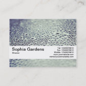 Carte De Visite Bande de texture V2 - Droplets d'eau sur verre 01 (Dos)