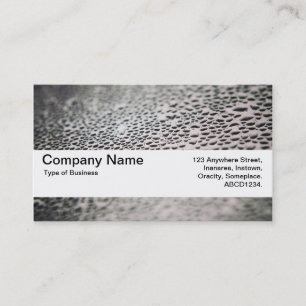 Carte De Visite Bande de texture V2 - Droplets d'eau sur verre 02