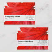 Carte De Visite Bande de texture V2 - Feuille d'érable japonaise (Devant / Derrière)