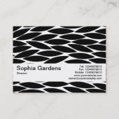 Carte De Visite Bande de texture V2 - Feuilles Abstraits (Dos)