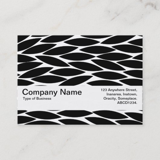 Carte De Visite Bande de texture V2 - Feuilles Abstraits (Devant)