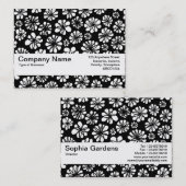 Carte De Visite Bande de texture V2 - Fleurs (Devant / Derrière)