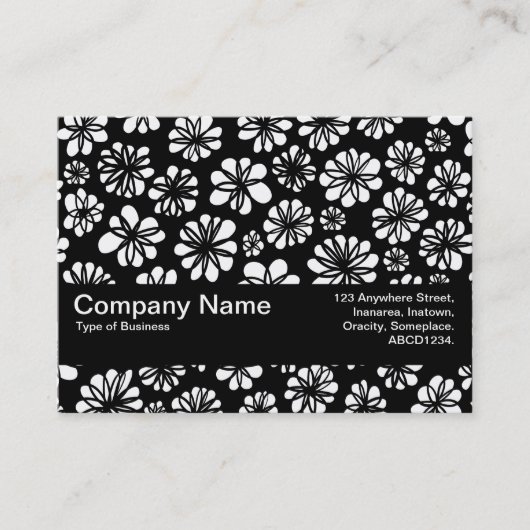 Carte De Visite Bande de texture V2 - Fleurs (Devant)