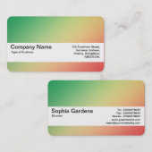 Carte De Visite Bande de texture V2 - Grn, Jaune, Rouge (Devant / Derrière)