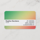 Carte De Visite Bande de texture V2 - Grn, Jaune, Rouge (Dos)