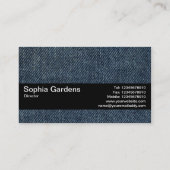 Carte De Visite Bande de texture V2 - Jeans bleus anciens (Dos)
