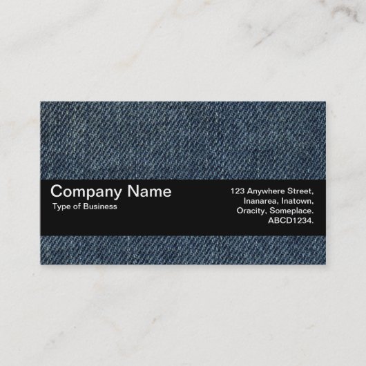 Carte De Visite Bande de texture V2 - Jeans bleus anciens (Devant)