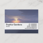 Carte De Visite Bande de texture V2 - lever/coucher du soleil (Dos)