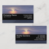 Carte De Visite Bande de texture V2 - lever/coucher du soleil (Devant / Derrière)