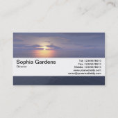 Carte De Visite Bande de texture V2 - lever/coucher du soleil (Dos)