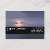 Carte De Visite Bande de texture V2 - lever/coucher du soleil (Dos)