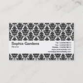 Carte De Visite Bande de texture V2 - Motif de Damas (Dos)