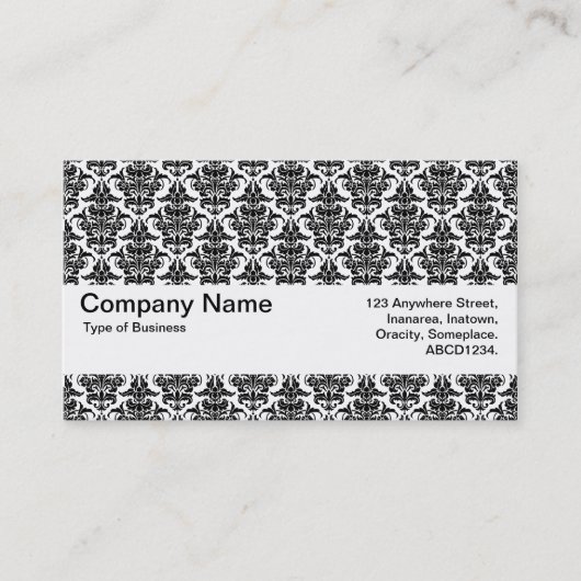Carte De Visite Bande de texture V2 - Motif de Damas (Devant)