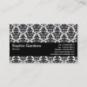 Carte De Visite Bande de texture V2 - Motif de Damas (Dos)