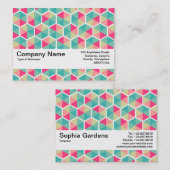 Carte De Visite Bande de texture V2 - motif Hexagon 02 (Devant / Derrière)