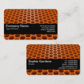 Carte De Visite Bande de texture V2 - Perspective d'abeilles orang (Devant / Derrière)