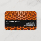 Carte De Visite Bande de texture V2 - Perspective d'abeilles orang (Dos)