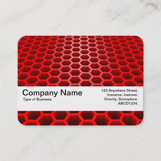 Carte De Visite Bande de texture V2 - Perspective de peigne rouge (Devant)