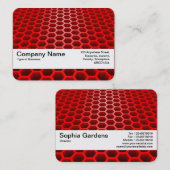 Carte De Visite Bande de texture V2 - Perspective de peigne rouge (Devant / Derrière)