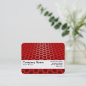 Carte De Visite Bande de texture V2 - Perspective de peigne rouge (Debout devant)