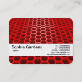 Carte De Visite Bande de texture V2 - Perspective de peigne rouge (Dos)