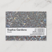 Carte De Visite Bande de texture V2 - Plage de galets (Dos)