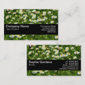 Carte De Visite Bande de texture V2 - Pré de marguerite (Devant / Derrière)