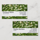 Carte De Visite Bande de texture V2 - Pré de marguerite (Devant / Derrière)