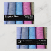 Carte De Visite Bande de texture V2 - Roulettes de coton (Devant / Derrière)