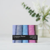 Carte De Visite Bande de texture V2 - Roulettes de coton (Debout devant)