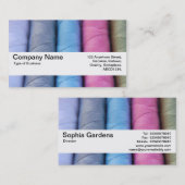 Carte De Visite Bande de texture V2 - Roulettes de coton (Devant / Derrière)