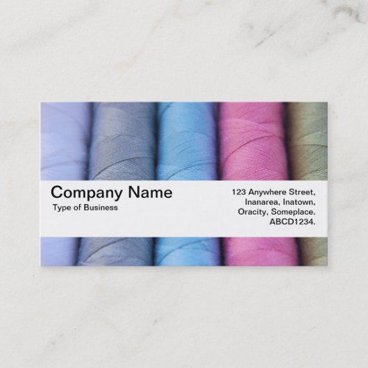 Carte De Visite Bande de texture V2 - Roulettes de coton (Devant)