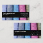 Carte De Visite Bande de texture V2 - Roulettes de coton (Devant / Derrière)