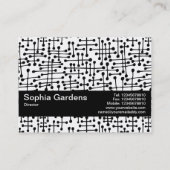 Carte De Visite Bande de texture V2 - Spots connectés (Dos)